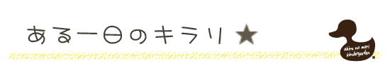 ある一日のキラリ